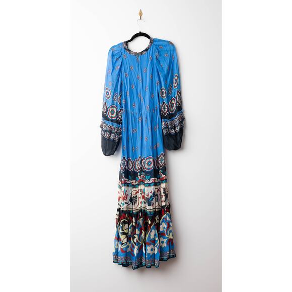 FARM Rio Anika Tiles Blue Maxi Dress - Picture 8 of 15